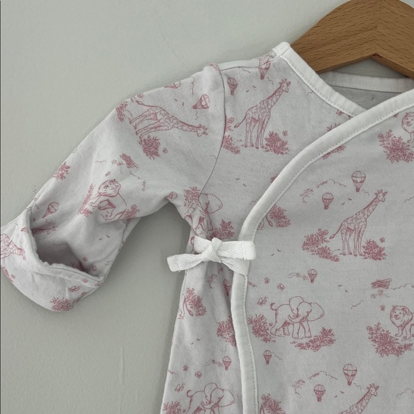 Janie and Jack White Infant Bodysuit with Pink Animal Pattern Snap Closure 0-3M - Picture 16 of 16